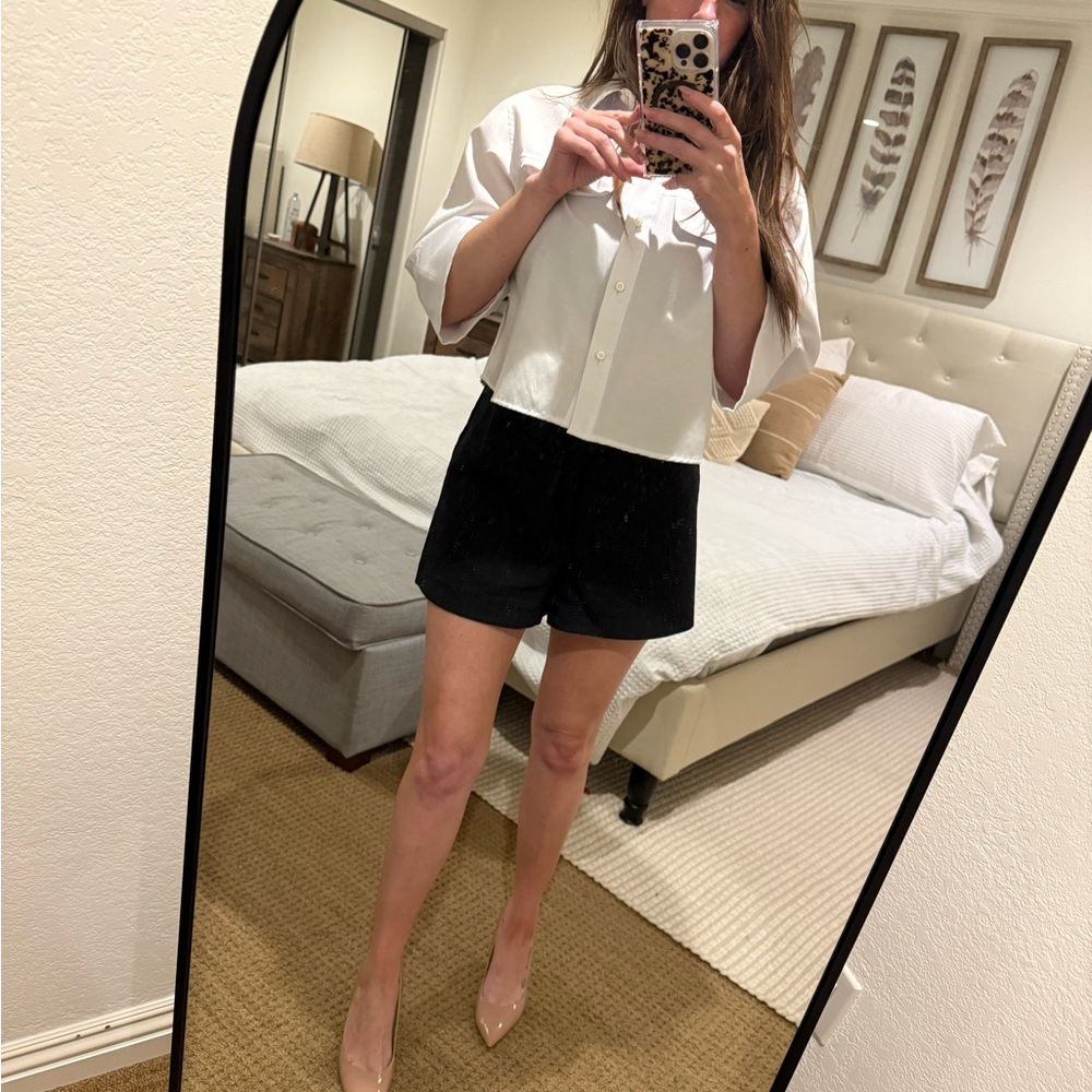 Zara Black High Waist Shorts